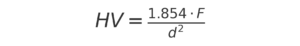 Vickers test formula