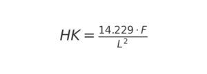The Knoop Hardness Testing formula